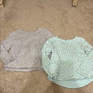 Carter's Light Blue Top with Gold Stars
